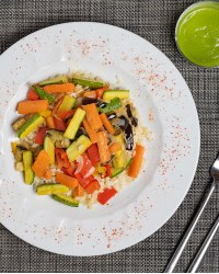 Riso integrale Caponata di verdure